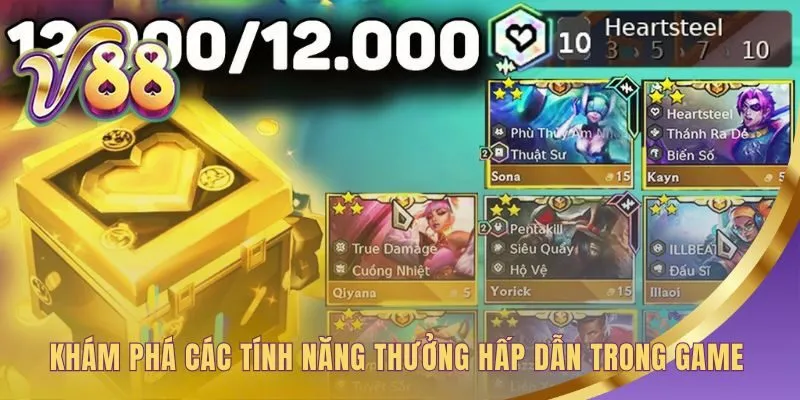 Nổ hũ Heartsteel có các tính năng thưởng dẫn tới Jackpot lớn