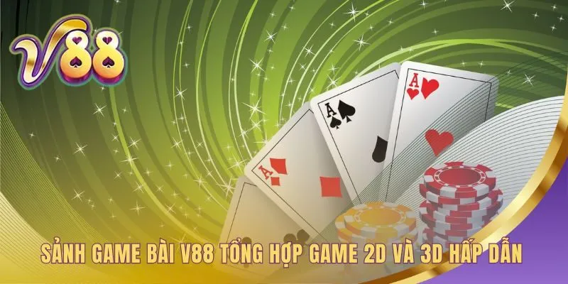 Sảnh game bài V88 tái hiện không gian casino đẳng cấp